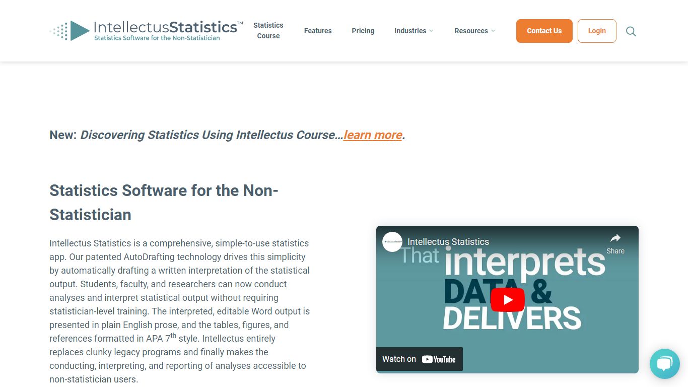 Intellectus Statistics | Statistics Software for the Non-Statistician
